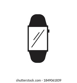 smartwatch simple outline icon vector