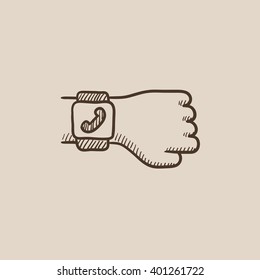 Icono de esbozo de Smartwatch.