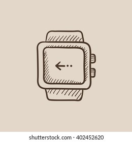 Smartwatch sketch icon.