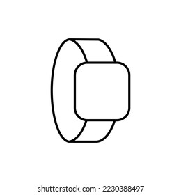 reloj inteligente o reloj inteligente que se puede usar con aplicaciones en pantalla icono de vector plano para aplicaciones y sitios web