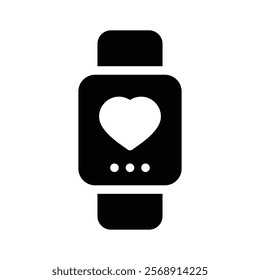 Smartwatch symbol representing wearable technology for health tracking and notifications