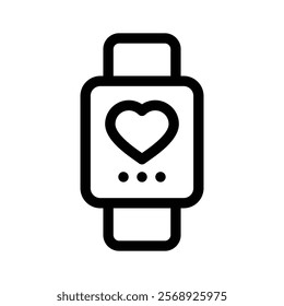 Smartwatch symbol representing wearable technology for health tracking and notifications