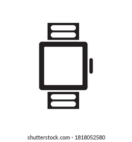 smartwatch technology device silhouette style icon vector illustration design