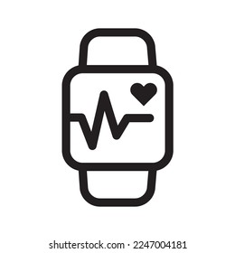 Smartwatch Technology Icon Outline Style