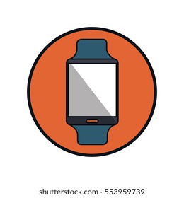 smartwatch technology isolated icon