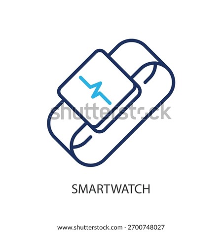 Smartwatch thin line icons. Original vector illustration.