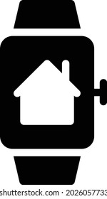 smartwatch vector glyph flat icon