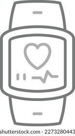Intelligente Uhr, Vektorsymbol. Kann für Druck-, Mobil- und Web-Anwendungen verwendet werden.