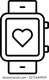 Smartwatch vector icon. Can be used for printing, mobile and web applications.