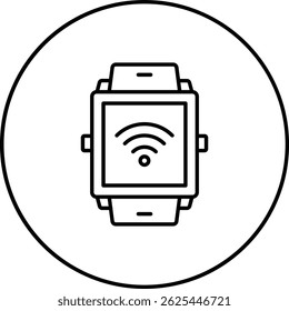 Icono de Vector Smartwatch. Se puede utilizar para aplicaciones de impresión, móviles y de Web.
