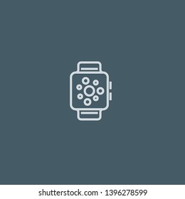 Smartwatch vector icon. Smartwatch concept stroke symbol design. Thin graphic elements vector illustration, outline pattern for your web site design, logo, UI. EPS 10.