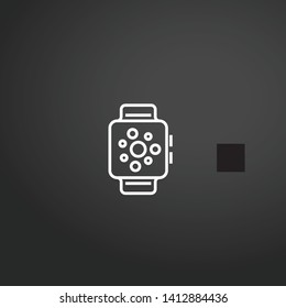 Smartwatch vector icon. Smartwatch concept stroke symbol design. Thin graphic elements vector illustration, outline pattern for your web site design, logo, UI. EPS 10.