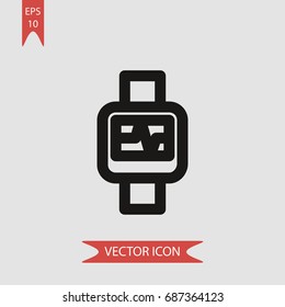 Smartwatch vector icon, illustration symbol