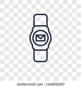 Smartwatch vector icon isolated on transparent background, Smartwatch logo concept