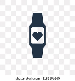 Smartwatch vector icon isolated on transparent background, Smartwatch transparency concept can be used web and mobile