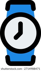 Smartwatch-Vektorsymbol im modernen Stil, tragbares Gerät und intelligente Health Tracking-Technologie-Illustration. Füllzeilensymbol