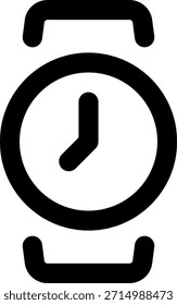 Smartwatch vector icon in modern style, wearable device and smart health tracking technology illustration. Line Icon