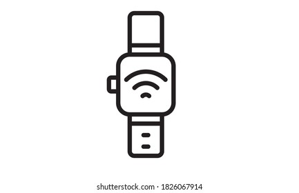 Icono de vector Smartwatch sobre fondo blanco. Símbolo de símbolo de icono de reloj inteligente vector plano de la colección de dispositivos electrónicos modernos para el diseño de concepto móvil y aplicaciones web