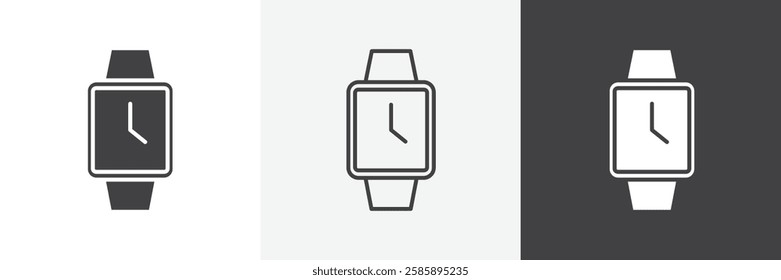 Smartwatch vector icons collection graphic designs for ui designs