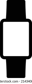 smartwatch Vector illustration on a transparent background.Premium quality symmbols.Glyphs vector icon for concept and graphic design.