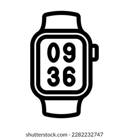 Smartwatch Vector Line Icon Design