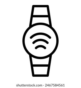 Smartwatch Vector Line Icon Design