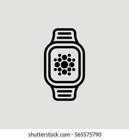 Smartwatch Watch Smart Outline Vector Icon