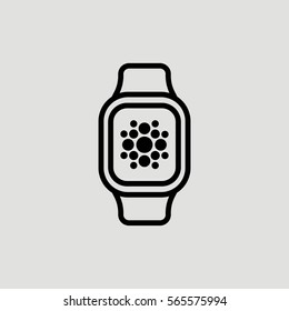 Smartwatch Watch Smart Outline Vector Icon