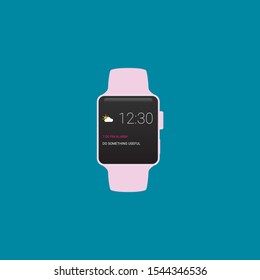 Smartwatch wearable technology. Flat icon 