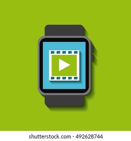 smartwatch wearable technology icon vector illustration design