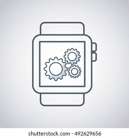smartwatch wearable technology icon vector illustration design