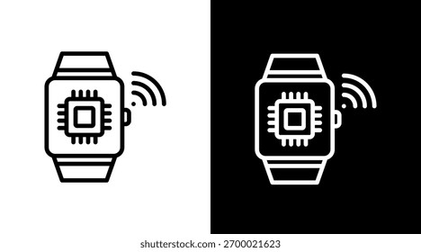 Smartwatch White Icon Set Design