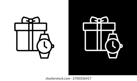 Smartwatch White Icon Set Design