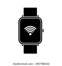 smartwatch with wifi icon. vector illustration