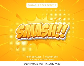 smash 3D text effect template