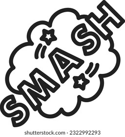 Smash Bubble Icon image. Suitable for mobile application.