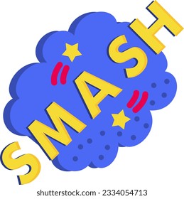 Smash Bubble Icon image. Suitable for mobile application.