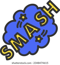 Smash Bubble Icon image. Suitable for mobile application.