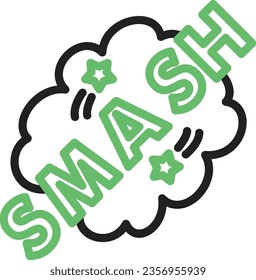 Smash Bubble Icon image. Suitable for mobile application.