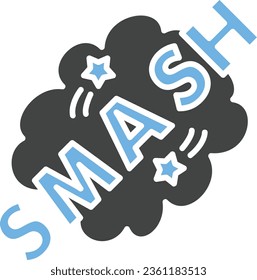 Smash Bubble Icon image. Suitable for mobile application.