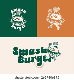 Smash Burger Retro Logo Design
