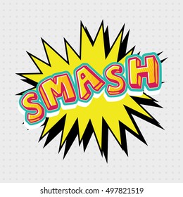 Smash Comic Effects Lettering Illustration 3d Stock Vector (Royalty ...