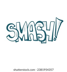 smash comic pop text emotional speech sound vector hand drawn doodle 