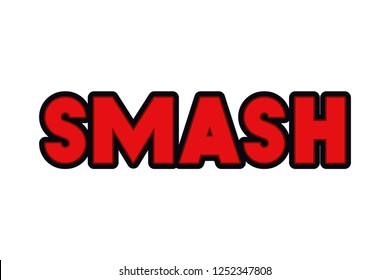 smash comic words isolated icon