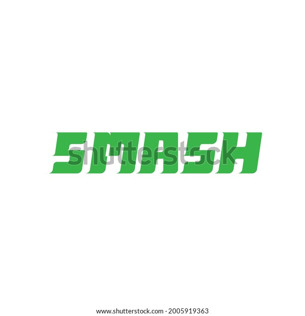 Smash Conceptual Wordmark Typography Logo Stock Vector (Royalty Free ...
