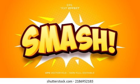 Smash editable text effect font