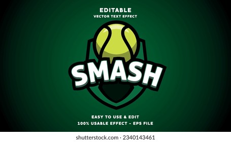 smash editable text effect with modern and simple style