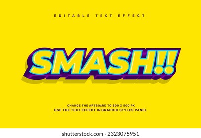 Smash editable text effect template