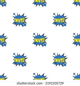 Smash, explosion speech bubble pattern seamless background texture repeat wallpaper geometric vector