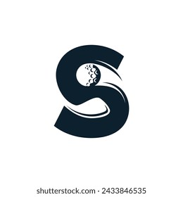 Smash golf logo with letter S concept